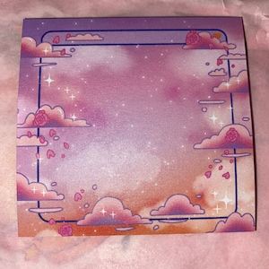 Rose Sky Sticky Notes | Kawaii Dreamy Aesthetic Cute Stationery - Etsy