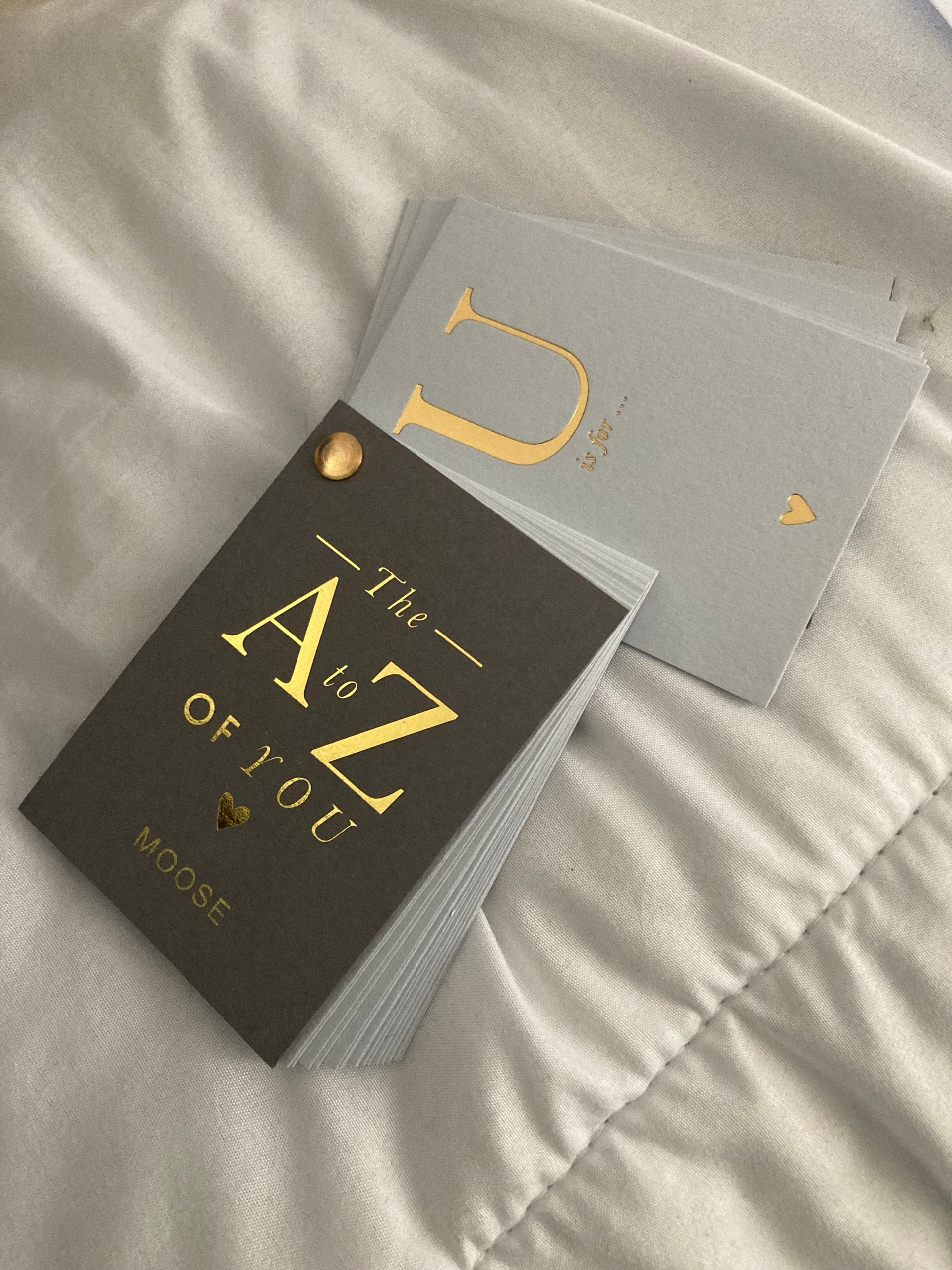 A to Z of You Book - Anniversary Gift - Engagement Gift  - Paper Anniversary Gift - Proposal Ideas - First Anniversary Gift