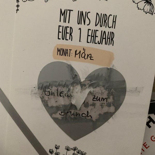 Spiel 12 Monate Aufgaben Hochzeit Hochzeitsspiel 12 Monate Jahresspiel FLOWERS 12 Postkarten zum Rubbeln