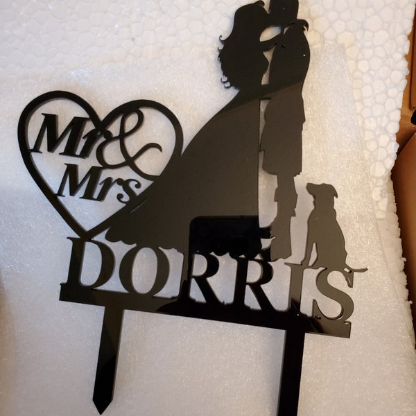 Scottish Wedding Cake Topper Bride and Groom With Kilt Silhouette ...