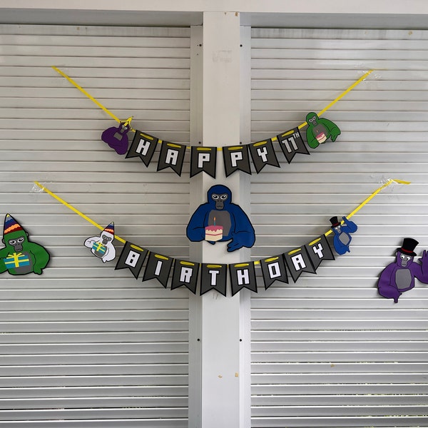 Gorilla Tag Birthday Banner, Vr Birthday Banner Ready to Hang - Etsy