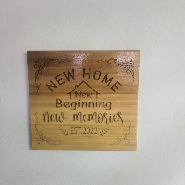 Wooden Sign New Beginnings New Memories Wooden Housewarming - Temu