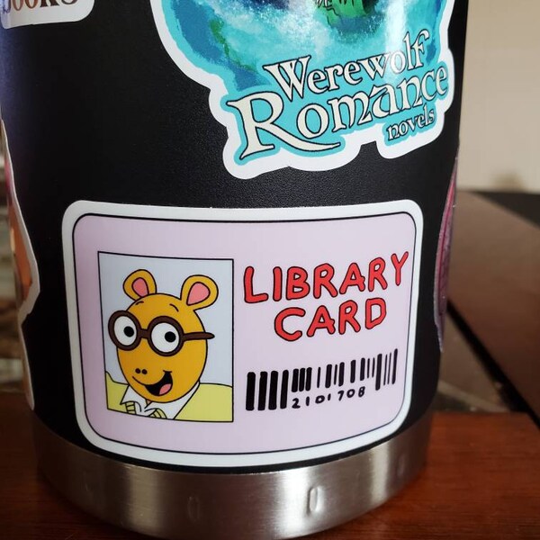 Library Card Book Club Sticker L Bookworm Sticker | Bibliophile Sticker ...