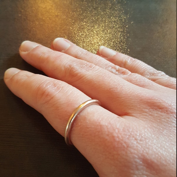 Silver Stackable Rings, Set of 5 Stacking Rings, Silver Rings Women ...