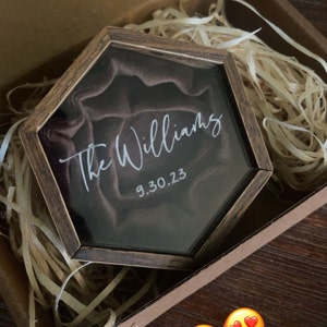 Personalized Wooden Ring Box for Wedding Ceremony 3 Rings - Etsy