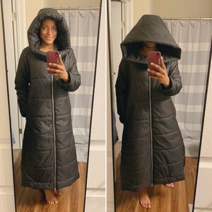 Quilted Puffer Jacket Long Down Coat 