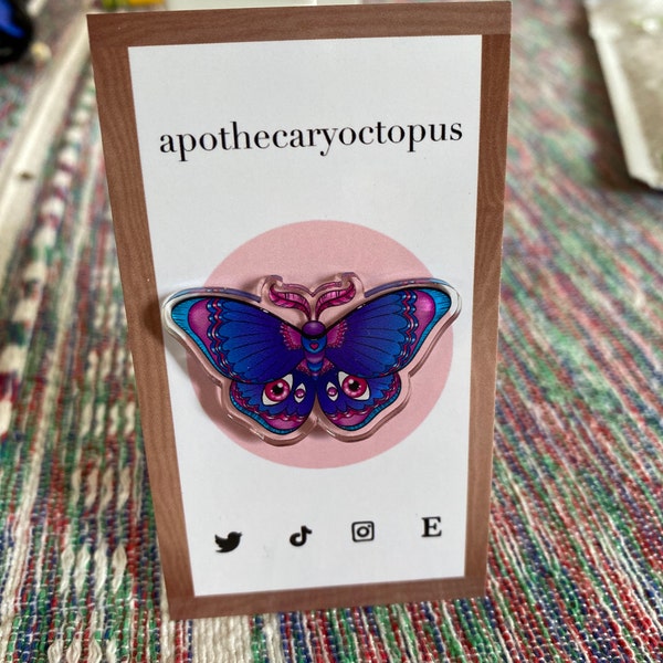 Pride Insects Pride Moth Pin (sexualities) | Acrylic Pin | Moth Pins | Insect Art ...