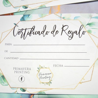 Editable Gift Certificate Greenery Printable Gift Voucher Instant ...