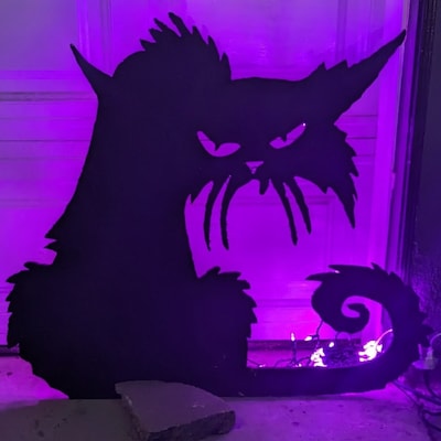 3ft Scary Black Cat Template When Made. Printable Trace and Cut ...