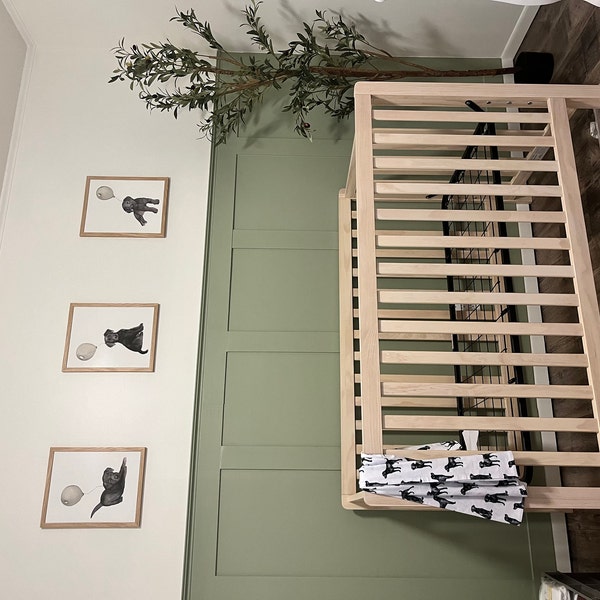 Hunter Green Nursery Wall Art, Dark Green Baby Boy Nursery Decor ...