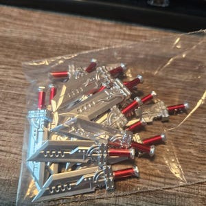 レゴミニフィギュア用カスタムSFバスターソード シルバー 5個パック