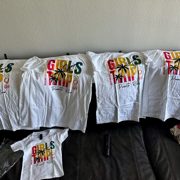 Girls Trip Shirt 2025 – Custom Group Vacation Tee With Name – Matching ...