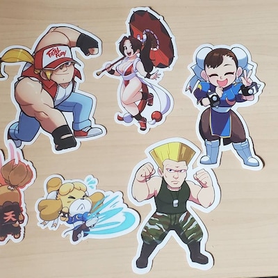 Set De Stickers Bartop - Décoration Borne D'arcade - Thème Fatal Fury 2 - Neuf