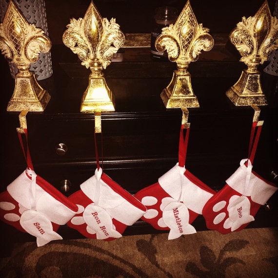 Customer photo of a pet with the Pet Christmas Stocking Eco-Friendly felt Red