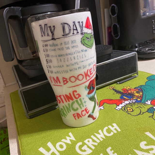 Custom Grinch Tumbler – Glitter Krewe