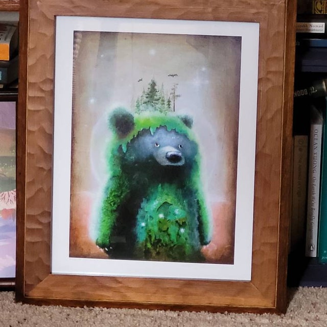 Bear Print - Bear Art Print - 8x10 - Abstract Art - Psychedelic