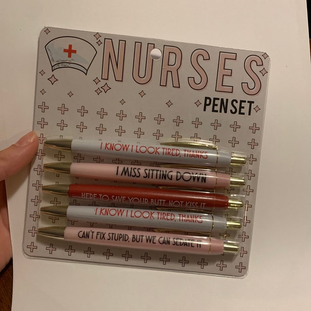Funny Nurses Pens Set, Nurses Pen Set Ballpoint Pen Set, Complaining Quotes Pens  Fun Office Supplies for Nurse Doctor Teachers