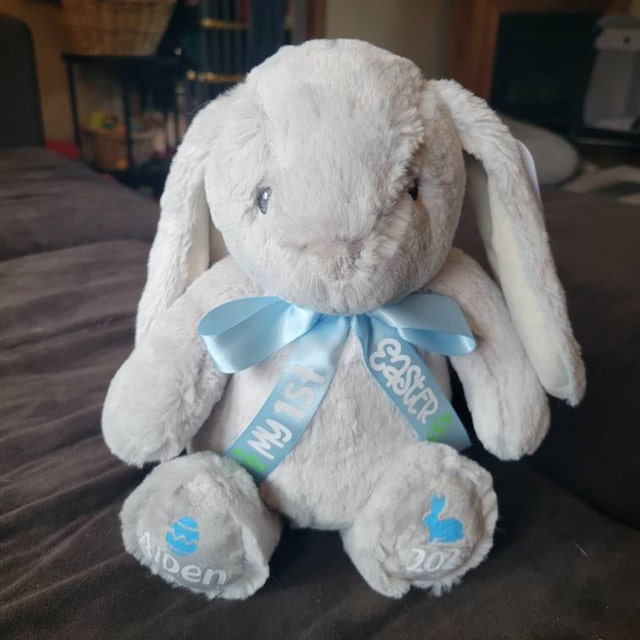 Mini lapin câlin, cadeau de Pâques mignon, peluche lapin de Pâques 2026, décoration lapin de Pâques avec bonnet tricoté, (Braun) - Jeux - Jouets