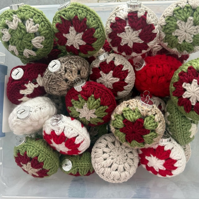 A customer's finished Hexagon Granny Ornaments Crochet Pattern