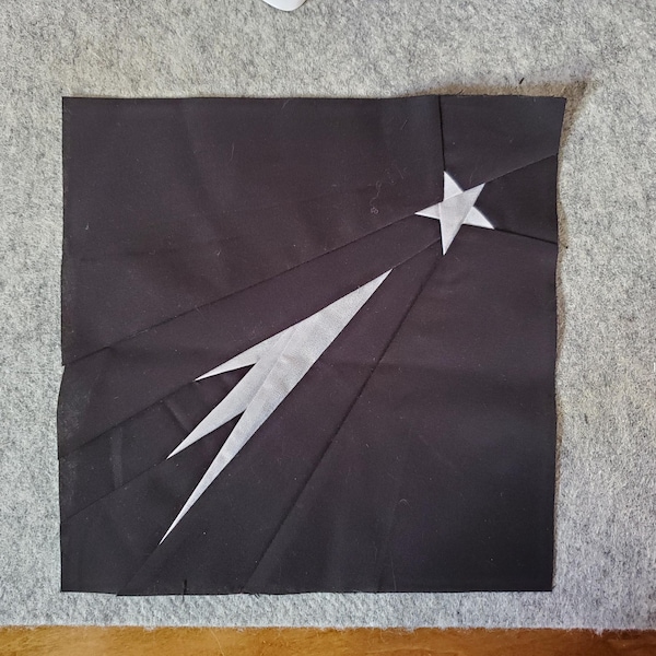 Shooting Star Shape Pattern Shooting Star FPP Pattern - PDF - Etsy