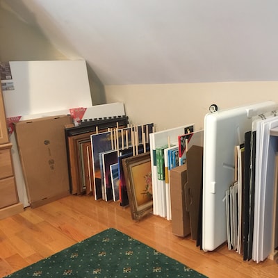 Adjustable Art Storage Rack 35 Long X 11 Wide With 24 Tall Dowels Art ...