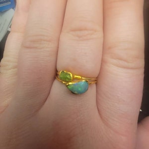 Customer photo from Jazmin, Mini Raw Australian Opal Ring