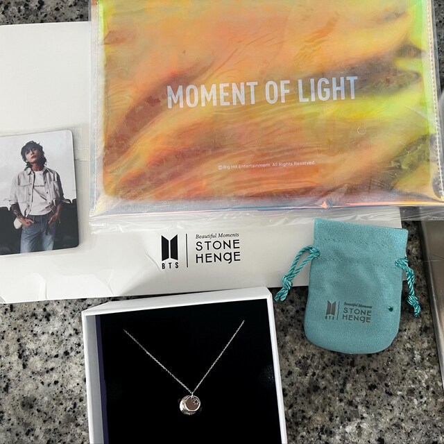 BTS STONE HENGE JUNGKOOK グク BTS x STONEHENgE JUNGKOOK Necklace Moment Of Light DESTINY
