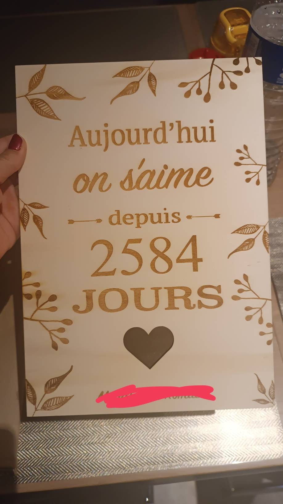 &quot;Today I love you for... days/years&quot; card, personalized Christmas gift for couples, Valentine&#39;s Day gift, dating gift, wedding anniversary