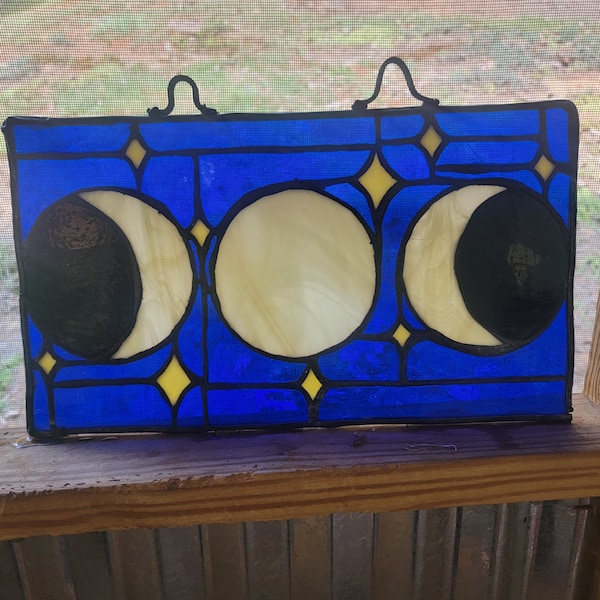 Moon Phase Stained Glass Pattern Digital Download - Etsy