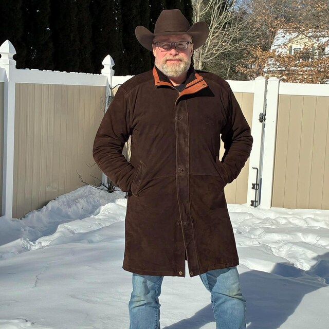 Longmire Sheriff Coat Walt Robert Taylor Vintage Brown Real Cow