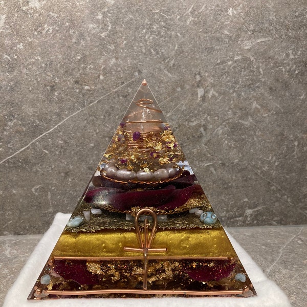 Large Orgonite Pyramids Mary Magdalene Orgonite Pyramid | Divine Feminine Energy Generator ...