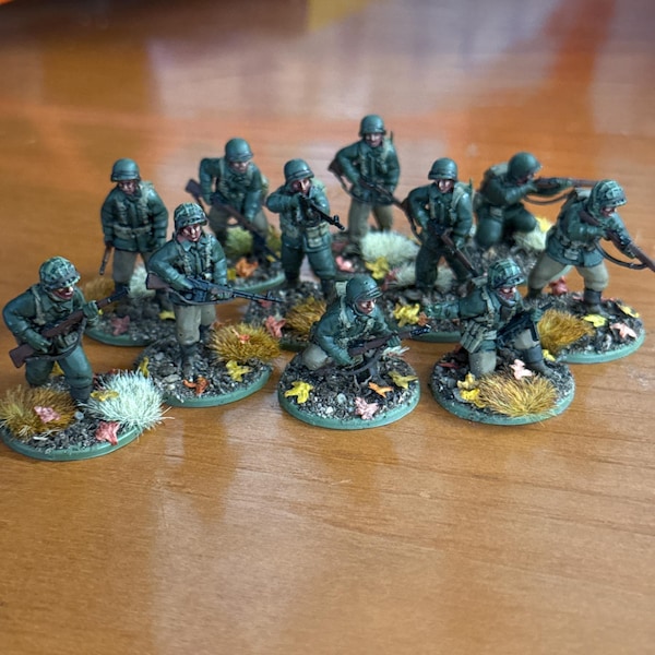 Figurines Wargame AWI Infantry Command Group X3 - Échelle 28mm (1/56) Pour Jeux De Stratégie Et Collection