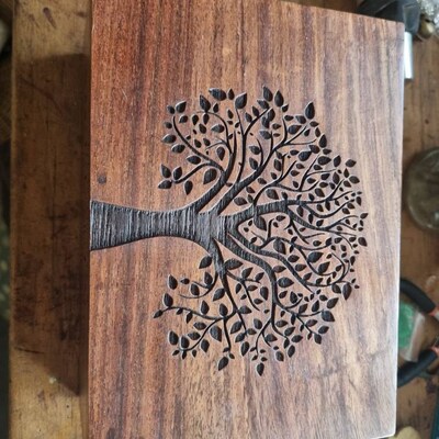 Rosewood Crarfted Wooden Yarn Storage Bowl Knitting Crochet...