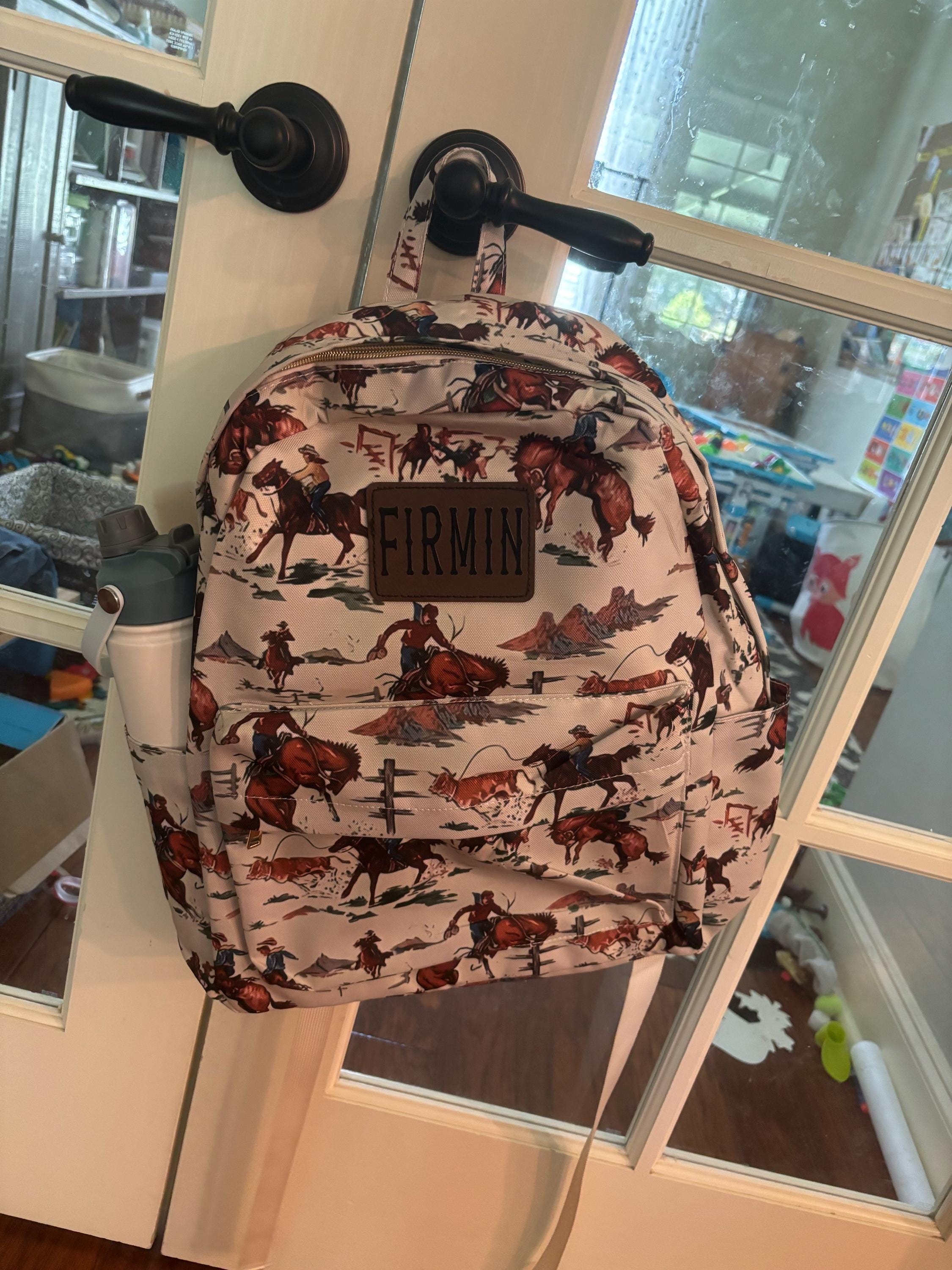 Cowboy Backpack,Western Backpack, Cowboy School Bag,Rodeo Backpack, Western Cowboy,Personalized Backpack,Personalized Bag,Mini,Midsize Bag