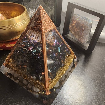 Large Orgone Pyramid Crystal Healing Tool for Meditation Gift Cleansing ...