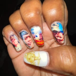 Instant Download Printable Almond Shaped Nail Design &amp; Practice ...