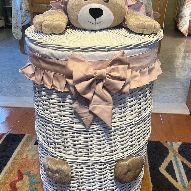 Cestino In Rattan A Forma Di Casa Con Coperchio – Portatile, Per Giocattoli E Biancheria
