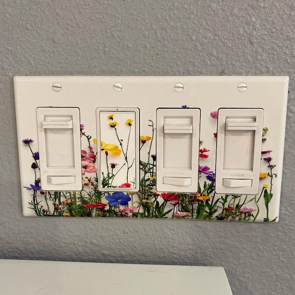 Decorative Printed Switch Plate - Electrical Switch Cover Wall Plate by Art Plates - Sunflower main image 1