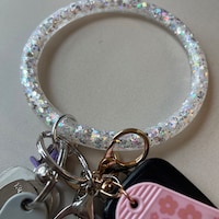Beaded Chevron Print Keychain Bracelet Keychain Wristlet - Etsy Canada