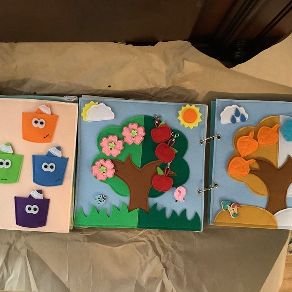 Custom Quiet Book Baby Felt Toddler Busy Book Montessori Fabric ...