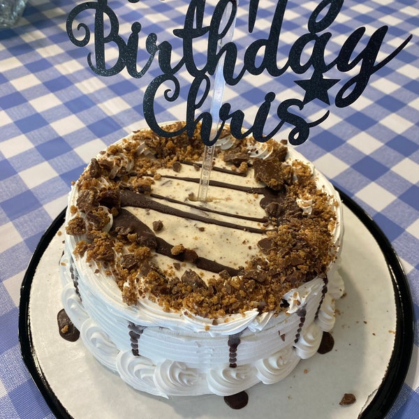 Personalized Happy Birthday Cake Topper Personalized With Any Text Any ...