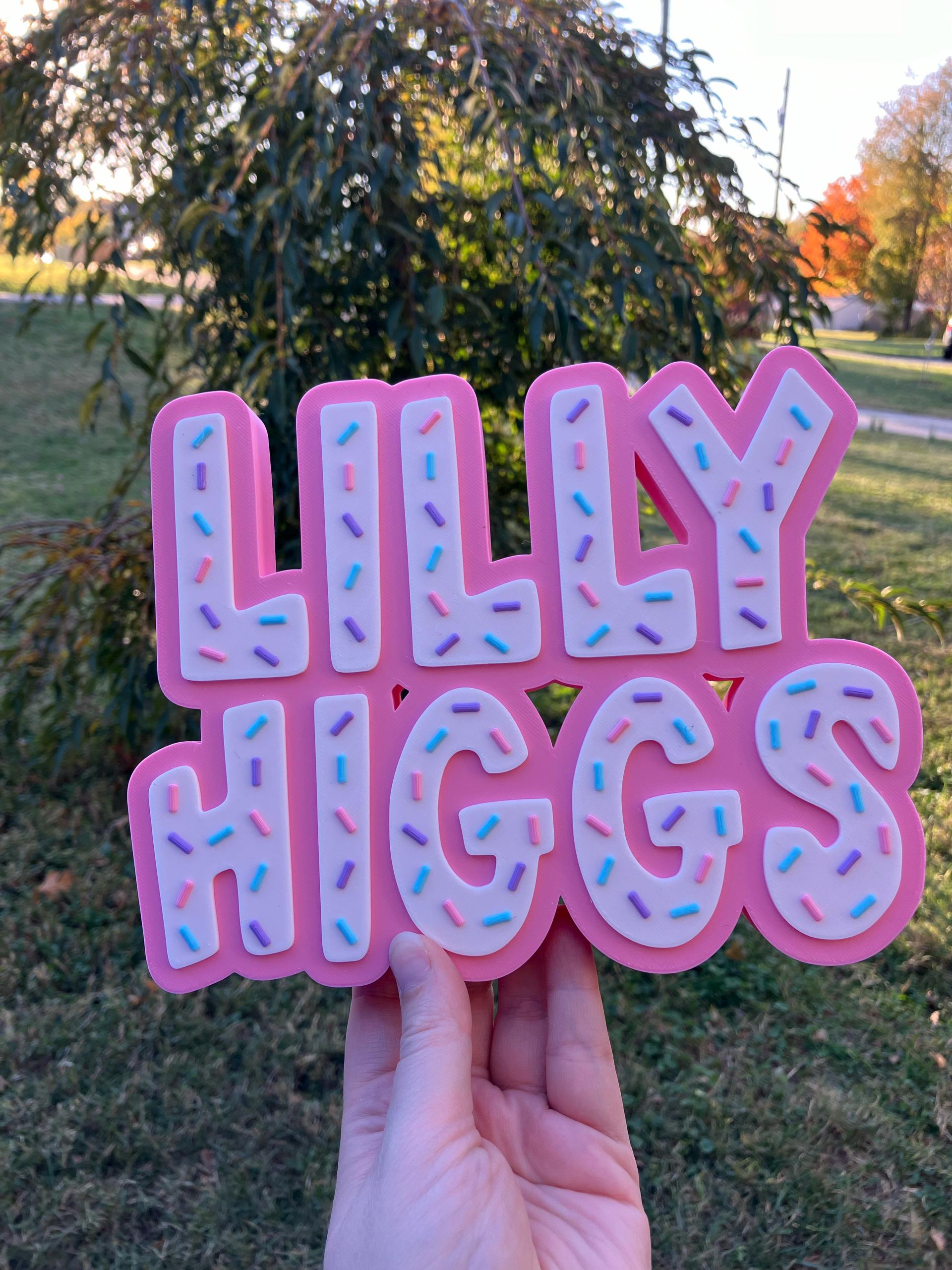 3D Sprinkles Name Plate - Custom Cupcake Name Sign - Purple Teacher Gift - Teacher Desk Name Sign - Desk Name Plate - Custom Name for Desk