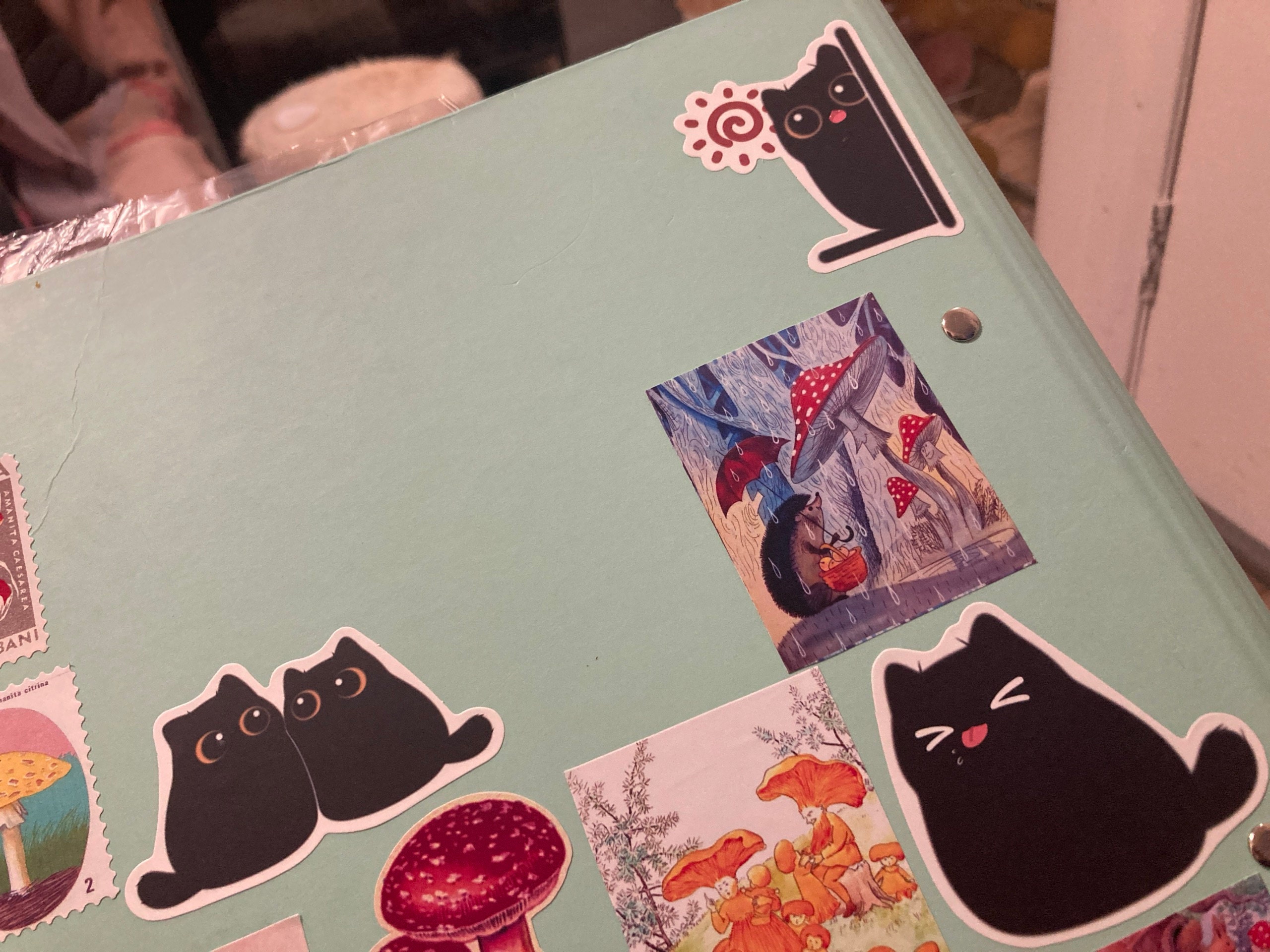Black Cat Stickers, Planner Stickers, Diary Stickers, Card making, Korean Stickers, Tiny Craft Stickers, Scrapbooking Supply, black cat gift