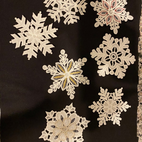 FSL Golden Snowflakes Free Standing Lace Machine Embroidery Designs ...