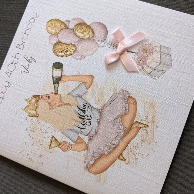 Biglietto Di Auguri Di Compleanno Personalizzato Per Nipote, Numeri Rosa Per L'et&agrave;. QUALSIASI TESTO /ET&Agrave;/ Nome 18, 19, 20, 21, 25, 30, 40, 45, 50, 55 - Italia