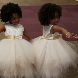 La Rosée Éternelle Luxury Flower Girl Dress – Made to Order (AB3826)