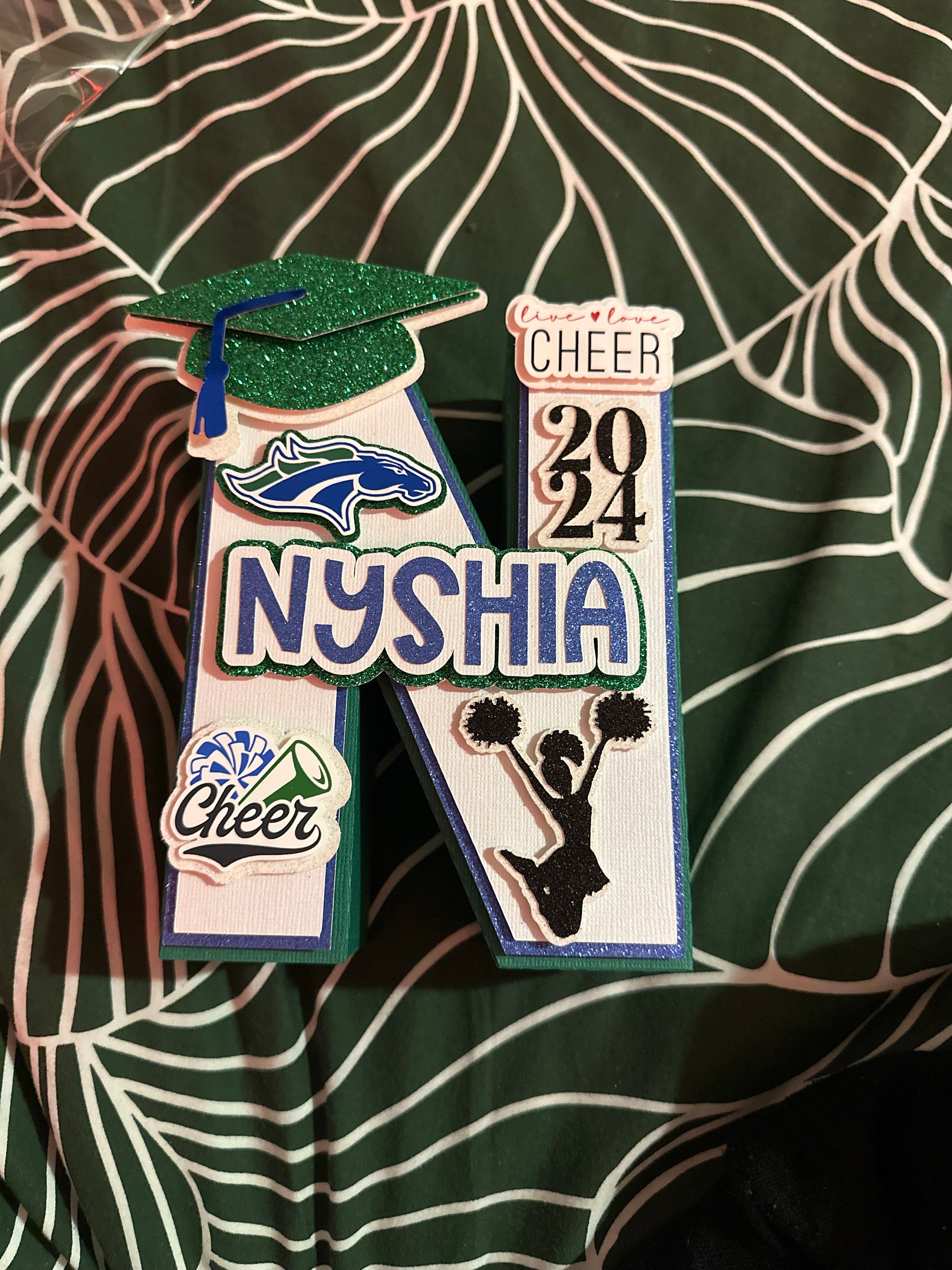 Cheer Team Gifts 3D Letter | Personalized Cheerleader Gift | Cheer Coach Gifts | Senior Cheerleader Graduation Gift | Graduation Centerpiece