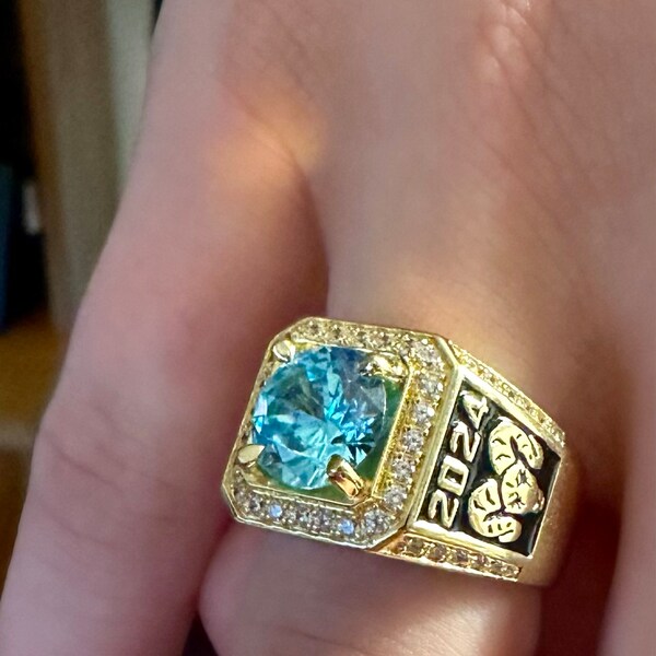 Women's Customized Class Ring for High School and College , Sterling ...