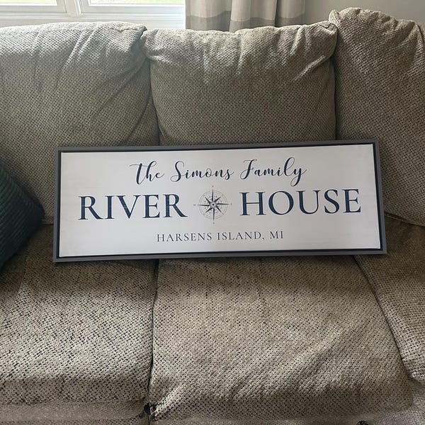 River Signs Personalized | Welcome to the River House Sign | Custom ...