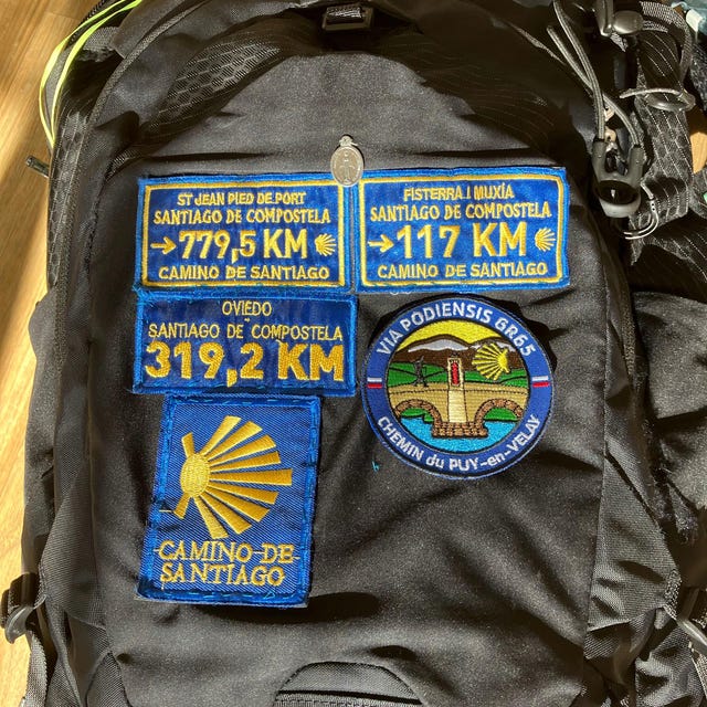 La toppa del Cammino di San Francesco d'Assisi Italia